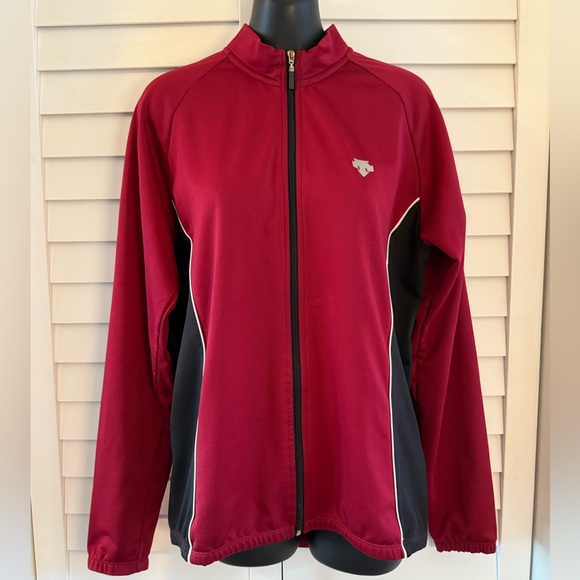 Descente Vintage Red and Black Zip-Up Jacket - Picture 2 of 6